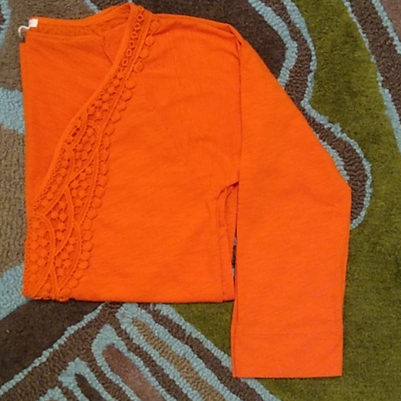 J. Crew orange embroidered top - Picture 2 of 8